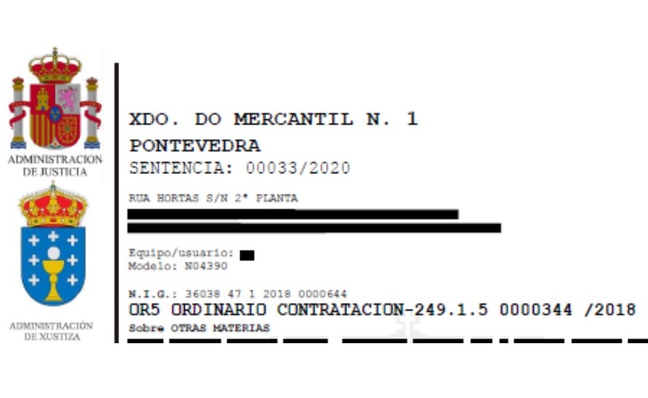 Stcia Audasa Sentencia contra Audasa