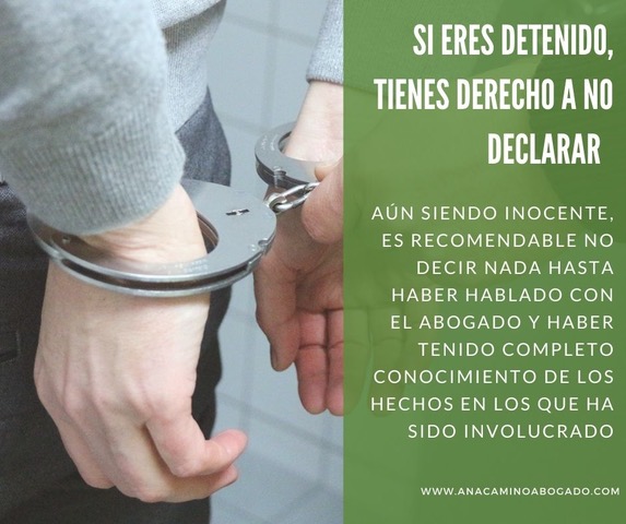 derecho a no declarar si eres detenido derecho a no declarar