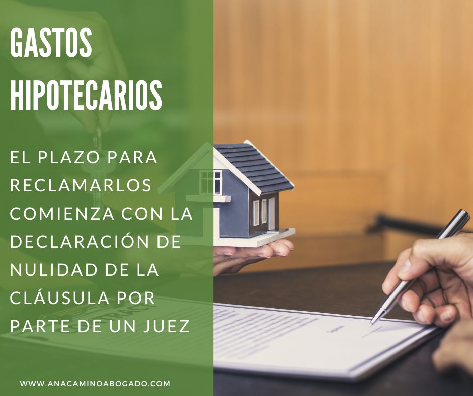 gastos hipotecarios Gastos hipotecarios plazo de reclamación